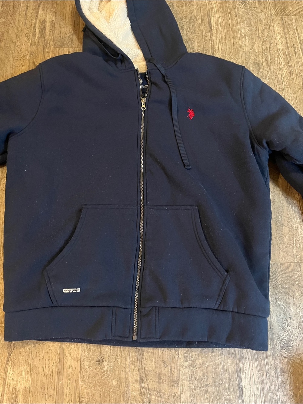 Men’s U.S. Polo Assn. Navy Hoodie jacket.